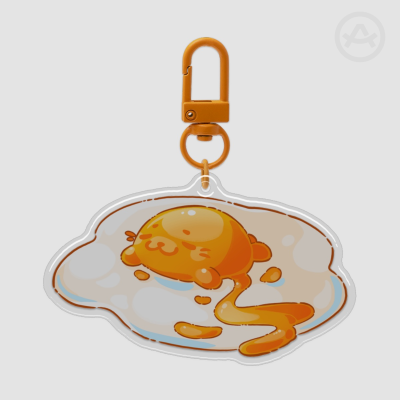 Sunny Side Seal Epoxy Clear Acrylic Keychain
