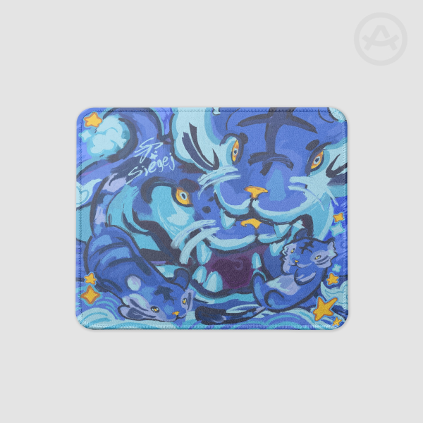 Blue Tigers Mouse Pad