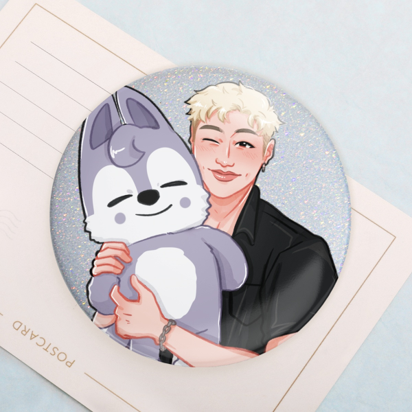BangChan x Wolf Chan Holographic Badge