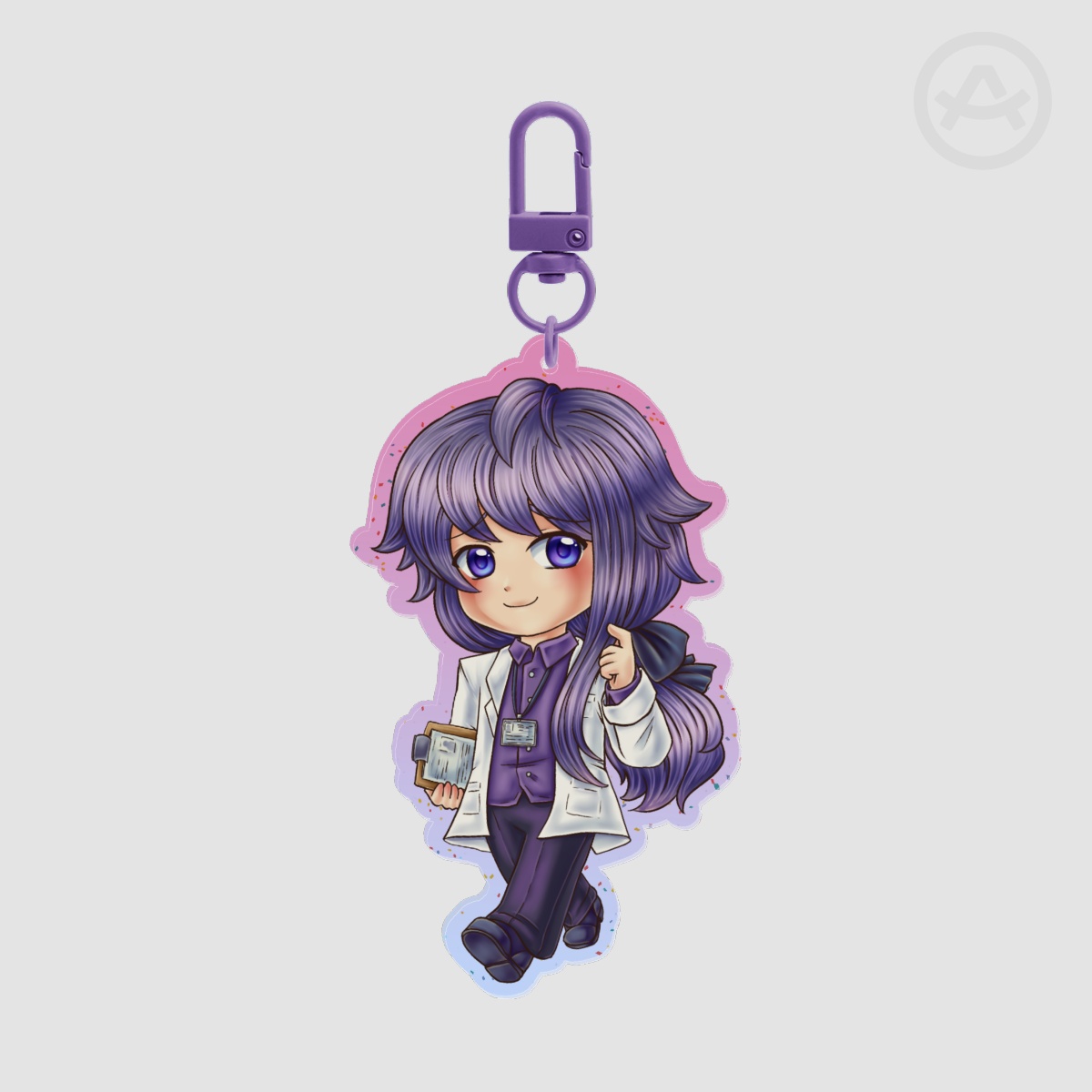 Worker bee Glitter Acrylic Keychains