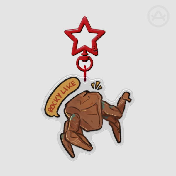 Rocky Like Epoxy Keychain