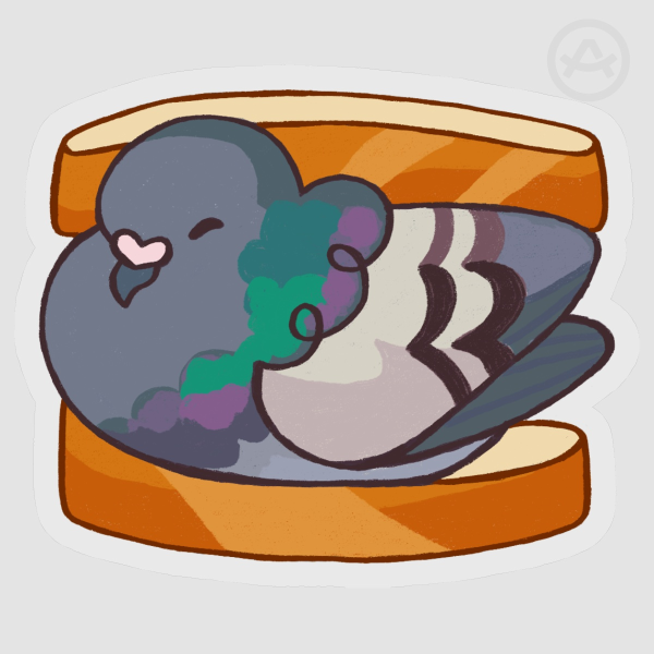 Pigeon in Bread - Sticker