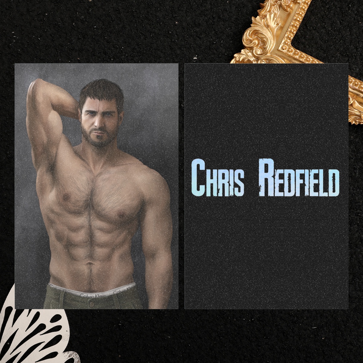 Chris Redfield (Haired Version) Holographic Photocard
