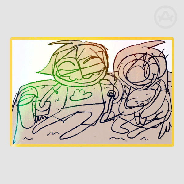 john and jade Stickers