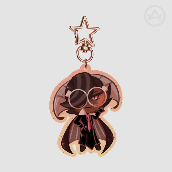 Espresso Glitter Keychain