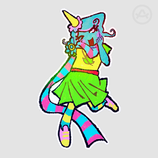 trickster roxy sticker