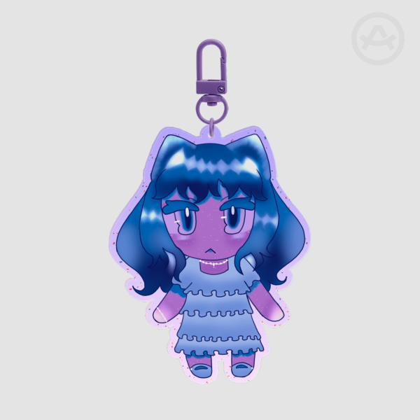 Olly glitter keychain