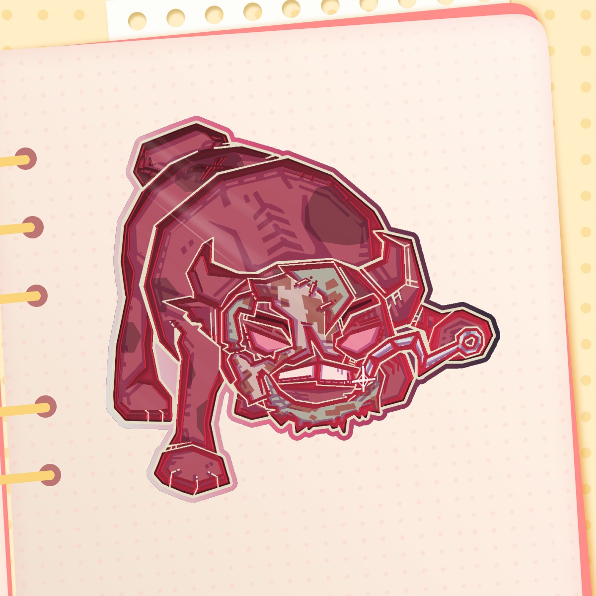 Mewgenics Gein Geometric Foil Sticker