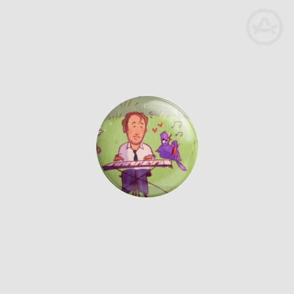 Sebastian and his two headed bird (mini pin)