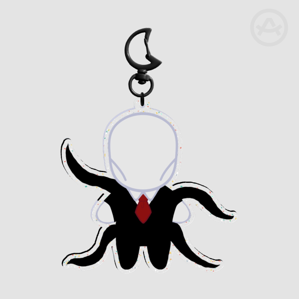 Glitter Slenderman Acrylic Keychain:3