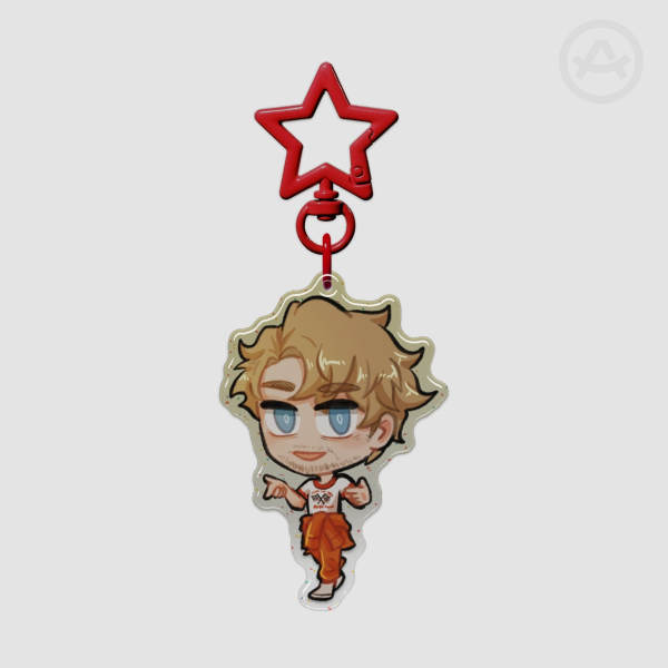 Grace Epoxy Glitter Keychain 7"