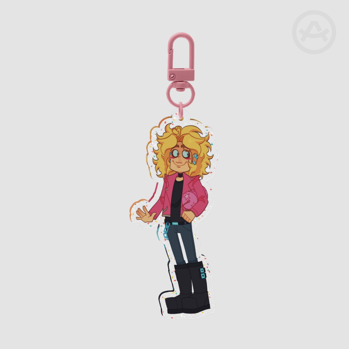 Glam Glitter Acrylic Keychain