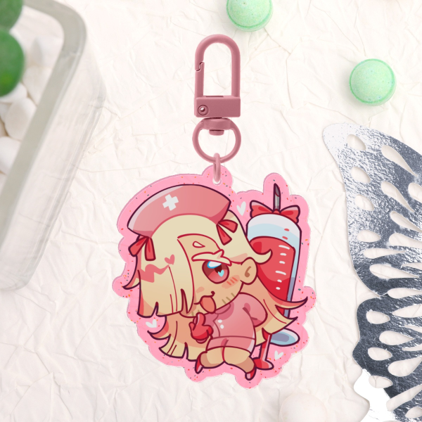 Jeffrey Thankyou glitter keychain