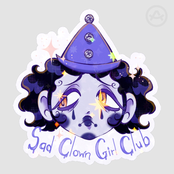 ‘Sad Clown Girl Club’ Sticker