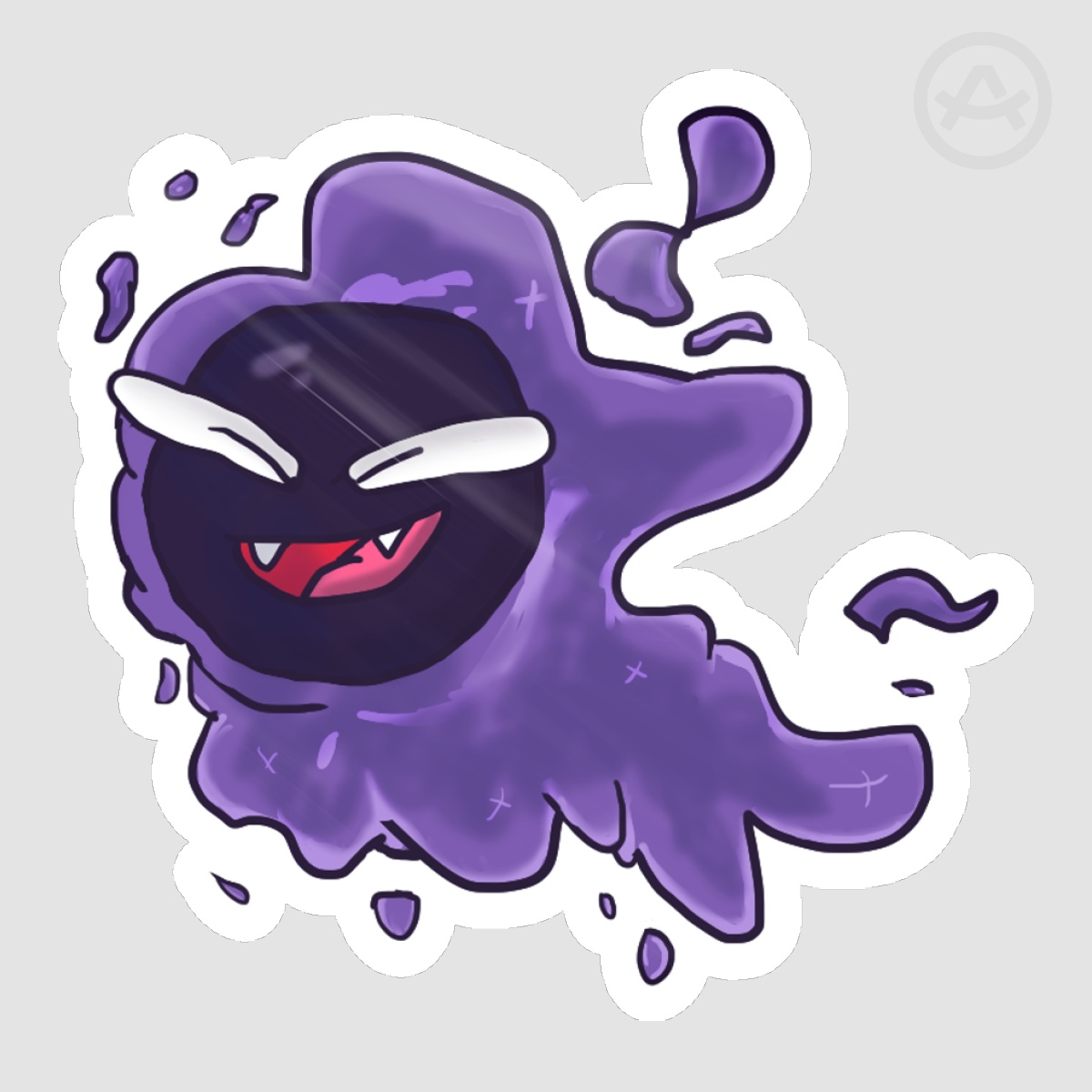 Gastly Glossy Sticker