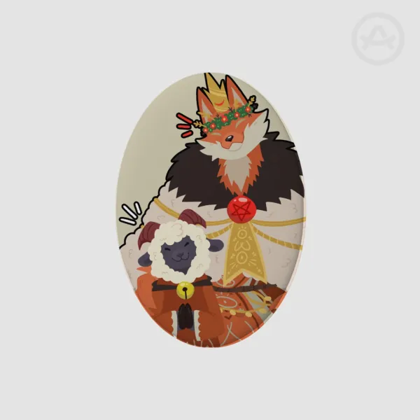 Two Lambs Oval Badges