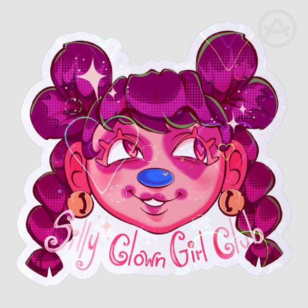 ‘Silly Clown Girl Club’ Sticker