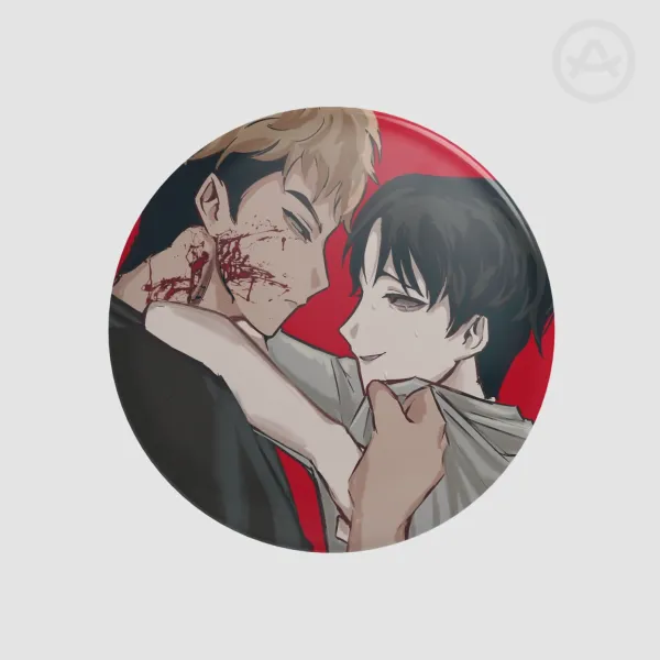 Killing stalking button pin