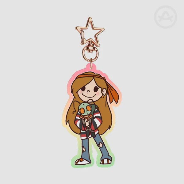 Alma and plushie Acrylic Keychains