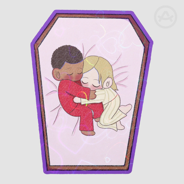 Vampires Colored Edge Die Cut Stickers