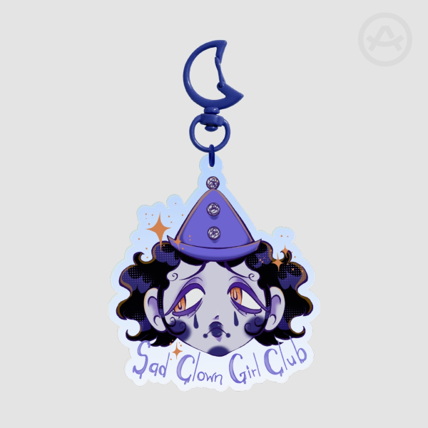 ‘Sad Clown Girl Club’ Keychain
