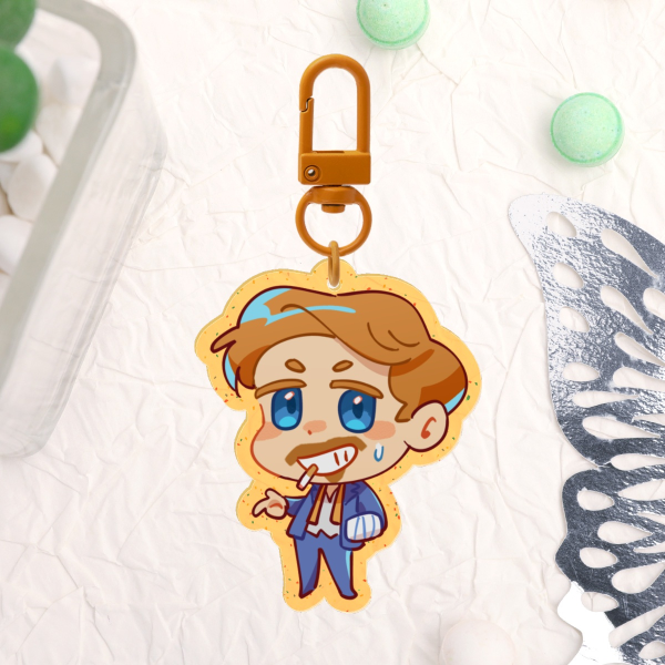 March glitter keychain