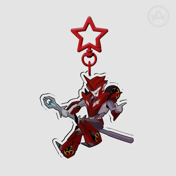Knock Out Acrylic Keychain