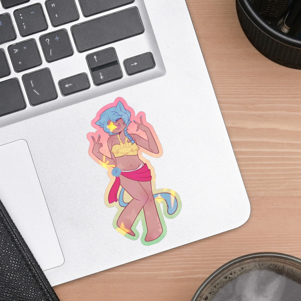 Summer Ari (Oc) Colored Edge Die Cut Stickers