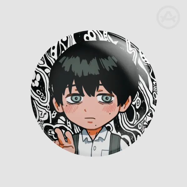 Yoshiki Big Round Badge Button Pin (The Summer Hikaru Died)
