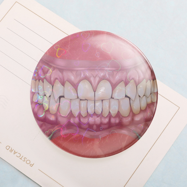 Teeth Round Badges (Button Pins)