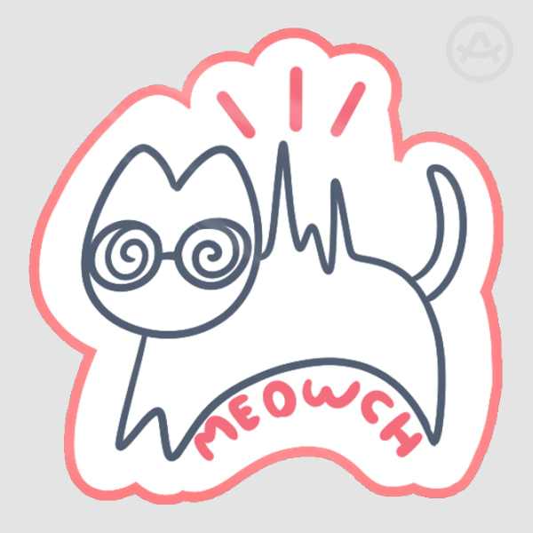 Meowch Kitty Sticker