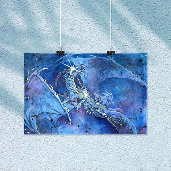 Cosmic Dragon Hanging Tapestry