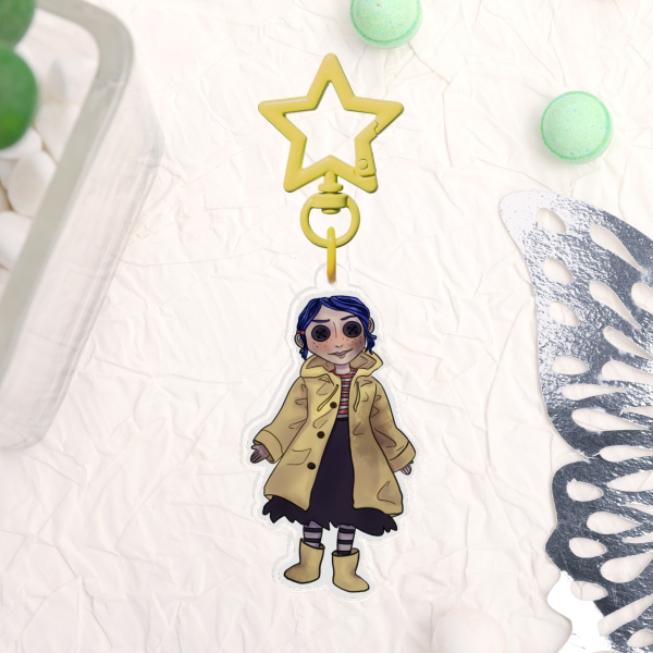 Coraline Doll Acrylic Keychain