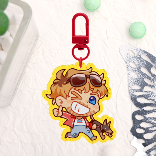 Colt glitter keychain