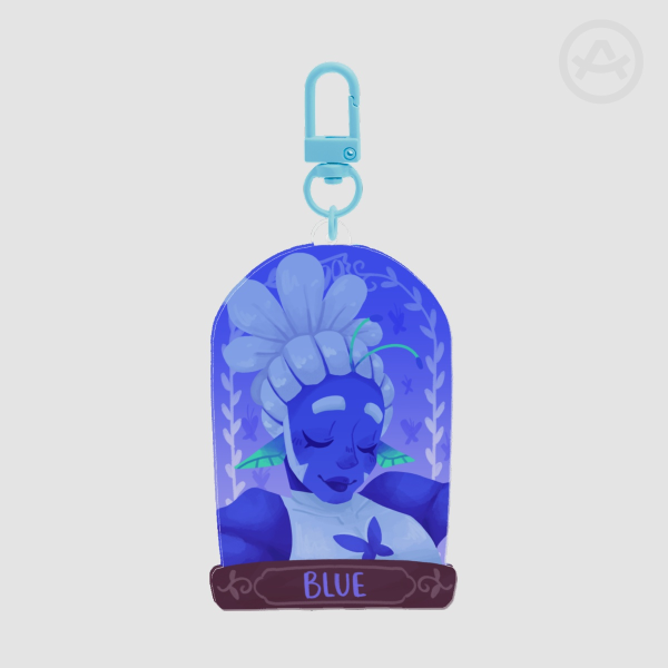 Blue - Two sided Keychain