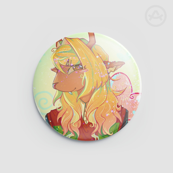 Round Noelle Holiday Pin