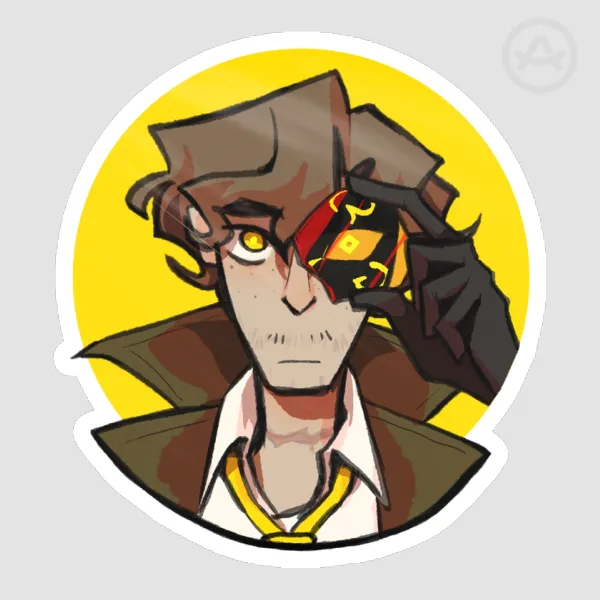 (Coloured) John Through The Red Glass Sticker