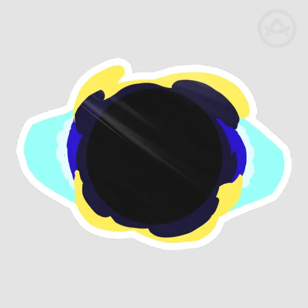 Black Hole Glossy Sticker