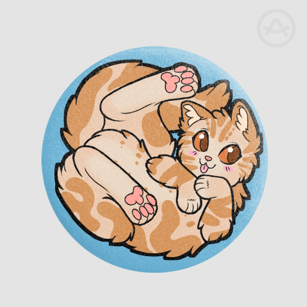 Orange Classic Tabby Plush Pin