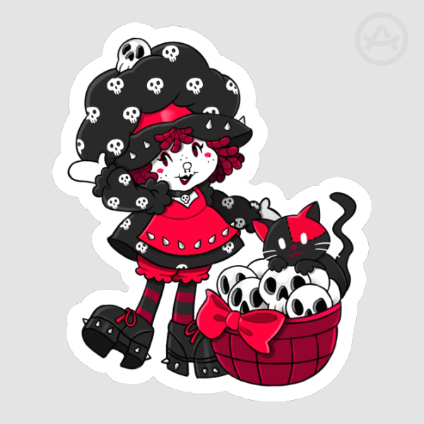 SKULLBERRY GOTHCAKE Sticker