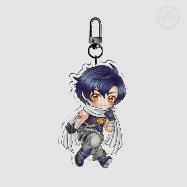 Moon Glitter Acrylic Keychains