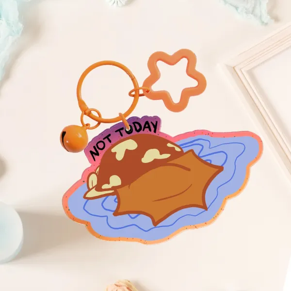 Hiraani “not today” Colored Edge Acrylic Keychains