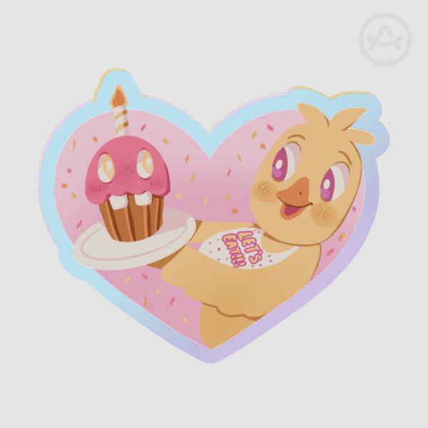 Fnaf Limited Chica and Mr Cupcake Acrylic Pins