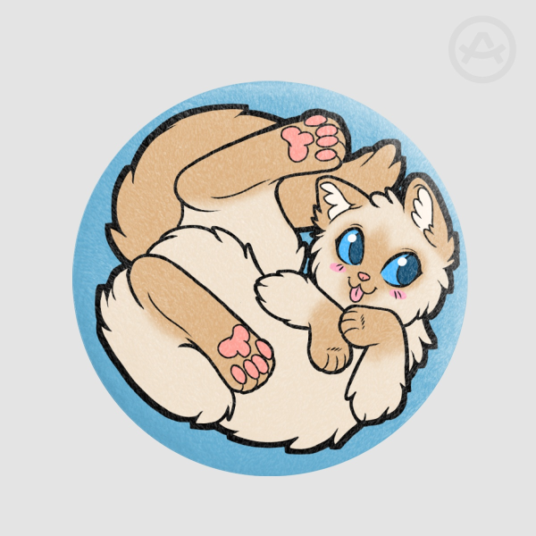 Flame Point Plush Pin