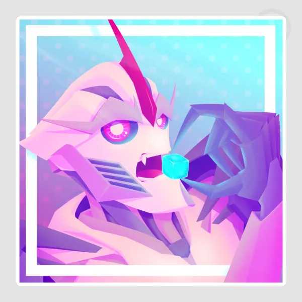 Snack Time Square Sticker