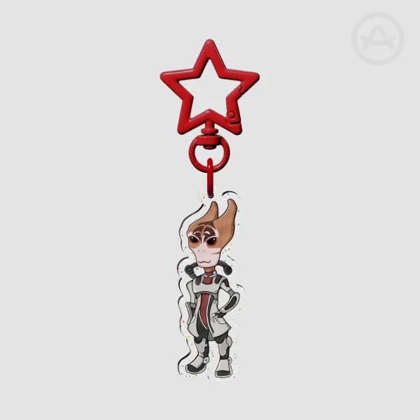 Mass Effect Mordin Solus glitter keychain