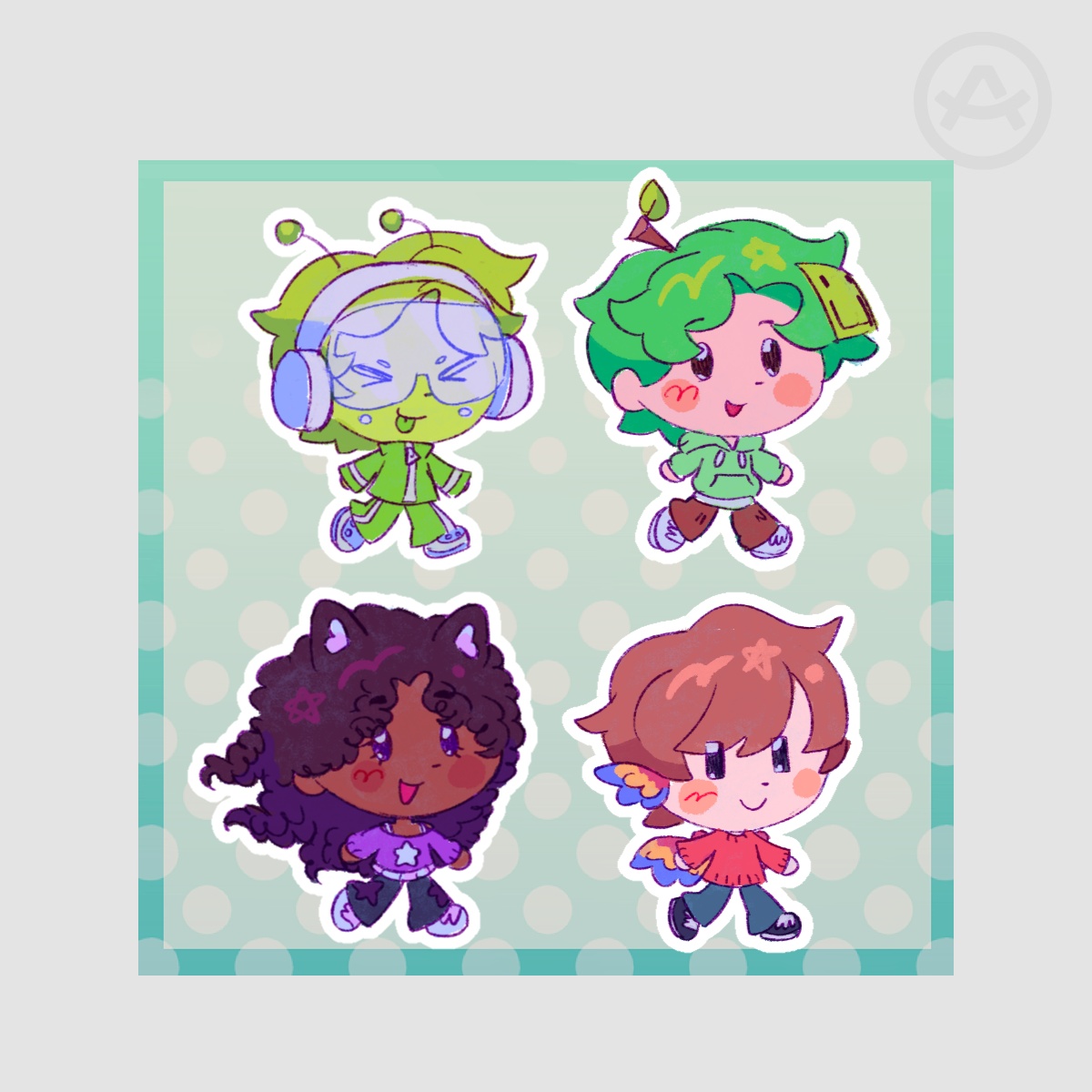 Team Fruitberries Mid-offs 4 Stickers