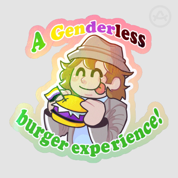 Nirvanna The Band: The Show Genderless Burger Experience Holo Sticker (Nonbinary Ver.)