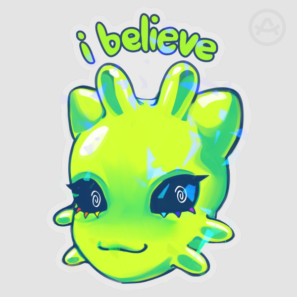 I BELIEVE (Clear Holo Sticker)