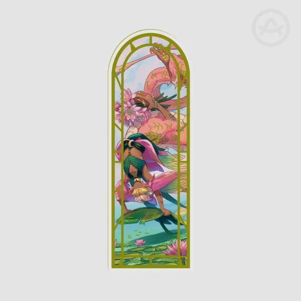 Lotus Dragon Frame Bookmark